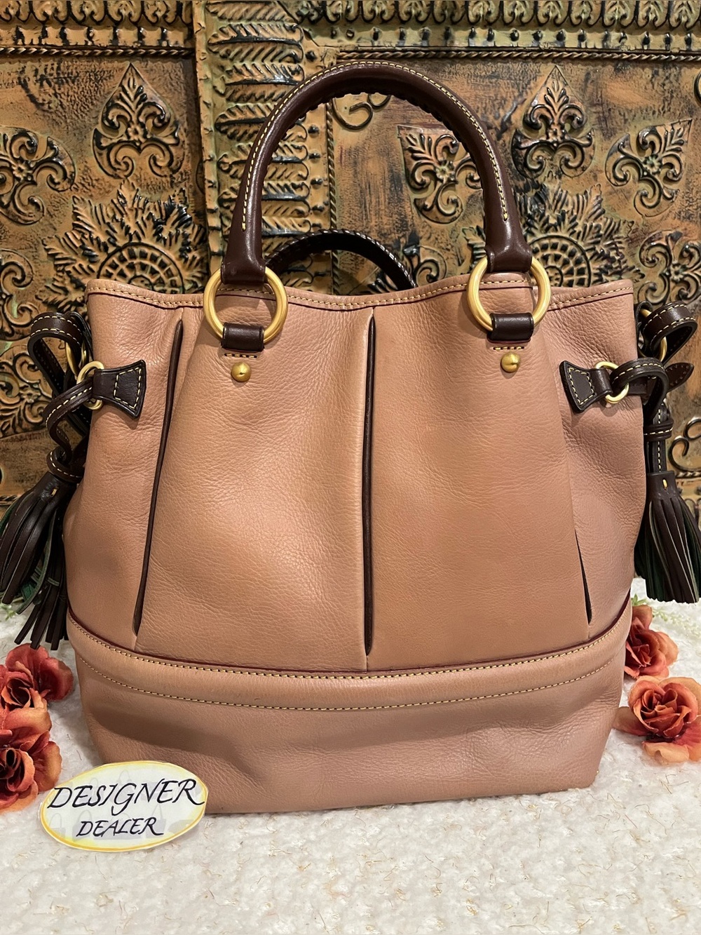 SALE DOONEY & BOURKE Florentine Buckley Italian Leather Satchel Shoulder Bag - Picture 5 of 13